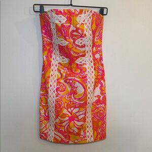 Lilly Pulitzer Tansy Strapless Dress Size 0